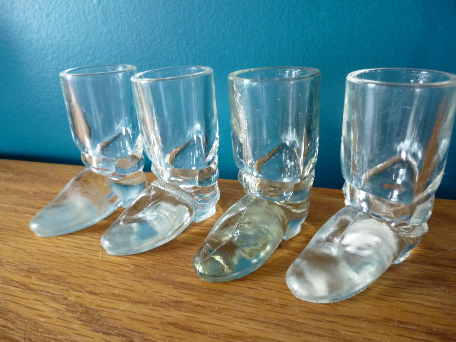 Set Of 4 Cowboy Boot Shot Glasses By Pamelamurphyvintage On Etsy 7212