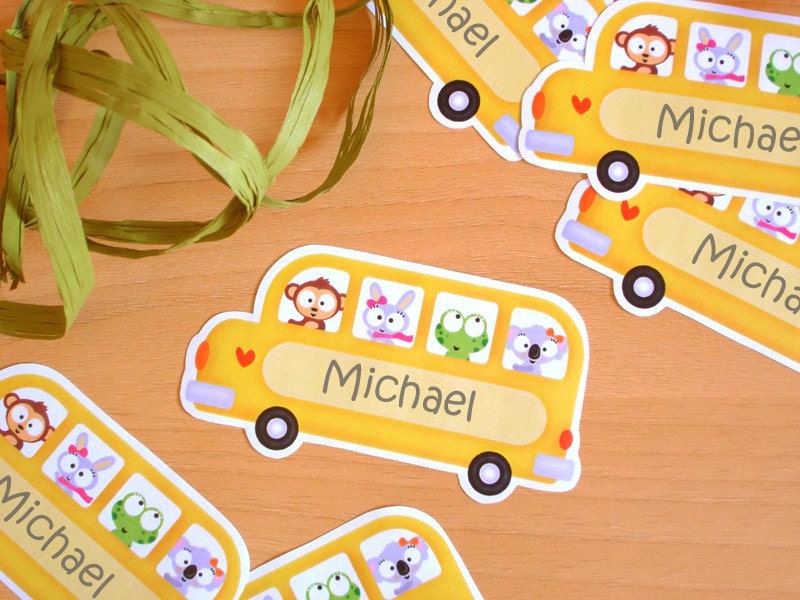 School Bus Lovelia -Bookplates- Set of 10