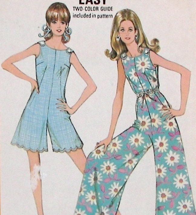 Vintage McCall's Pattern 9609 - Jumpsuit, Pantdress - Size 16, Bust 38" - Dated 1969