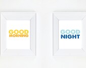 8x10 print set Good morning and good night