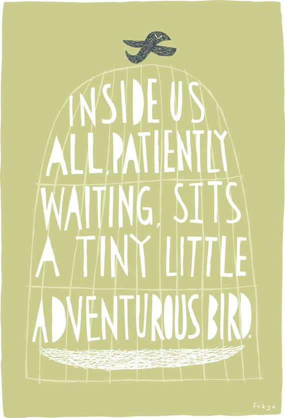 The Tiny Little Adventurous Bird - Fine Art Print (Large)
