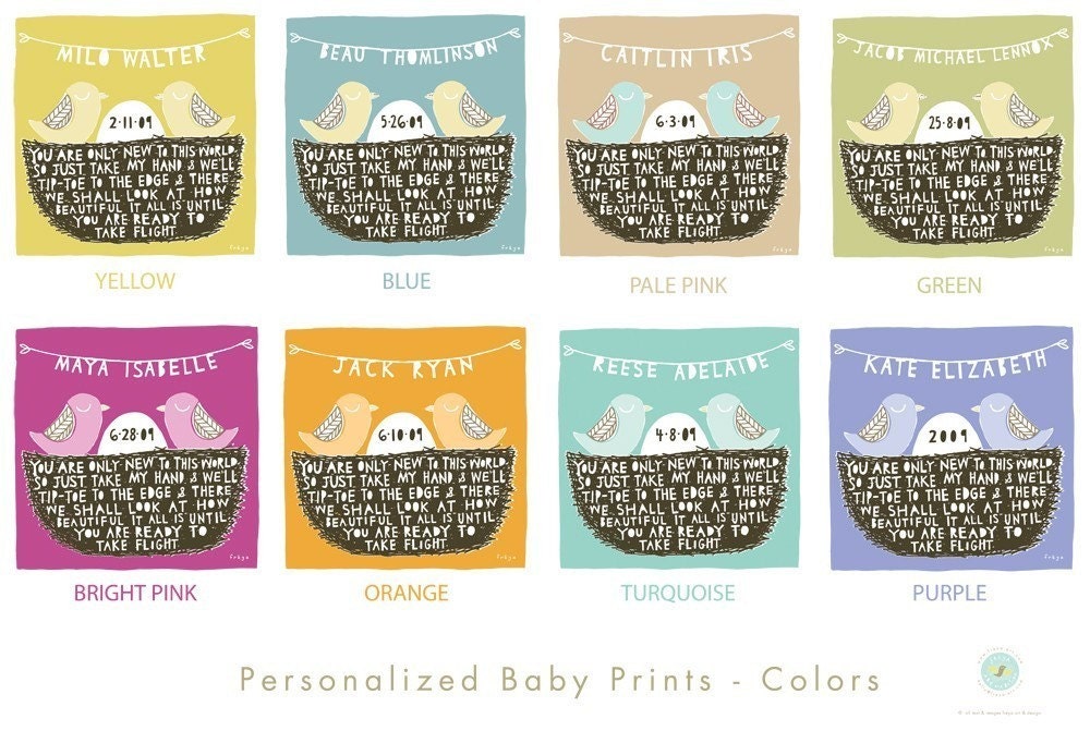 New To This World - Personalized Birth Gift Fine Art Print (Medium)