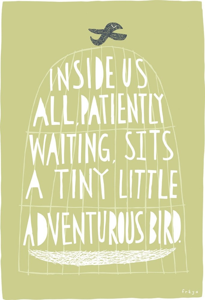 The Tiny Little Adventurous Bird - Fine Art Print (Large)