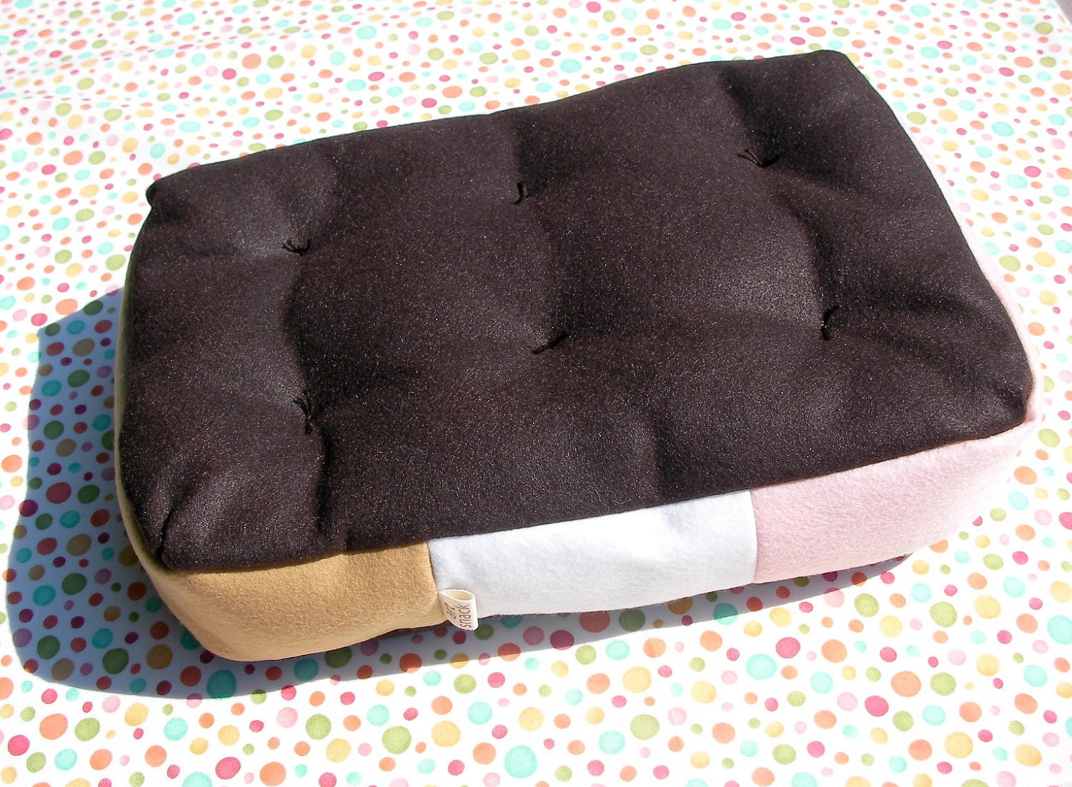 Ice Cream Pillow: Neapolitan Sandwich Pillow Plush