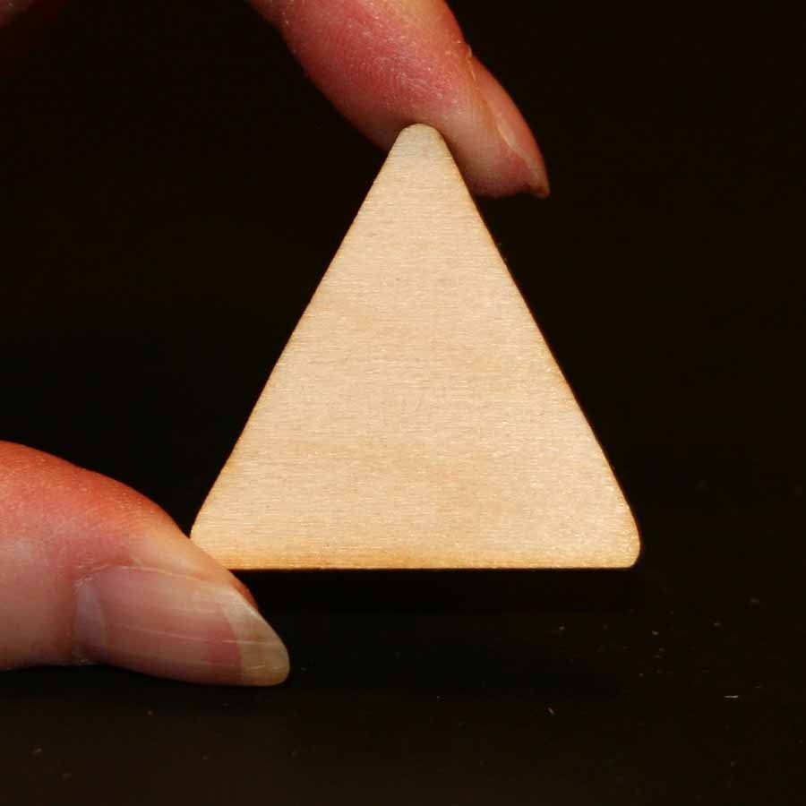50 - Triangle - 1-1/2  x 1/8 inch unfinished wood
