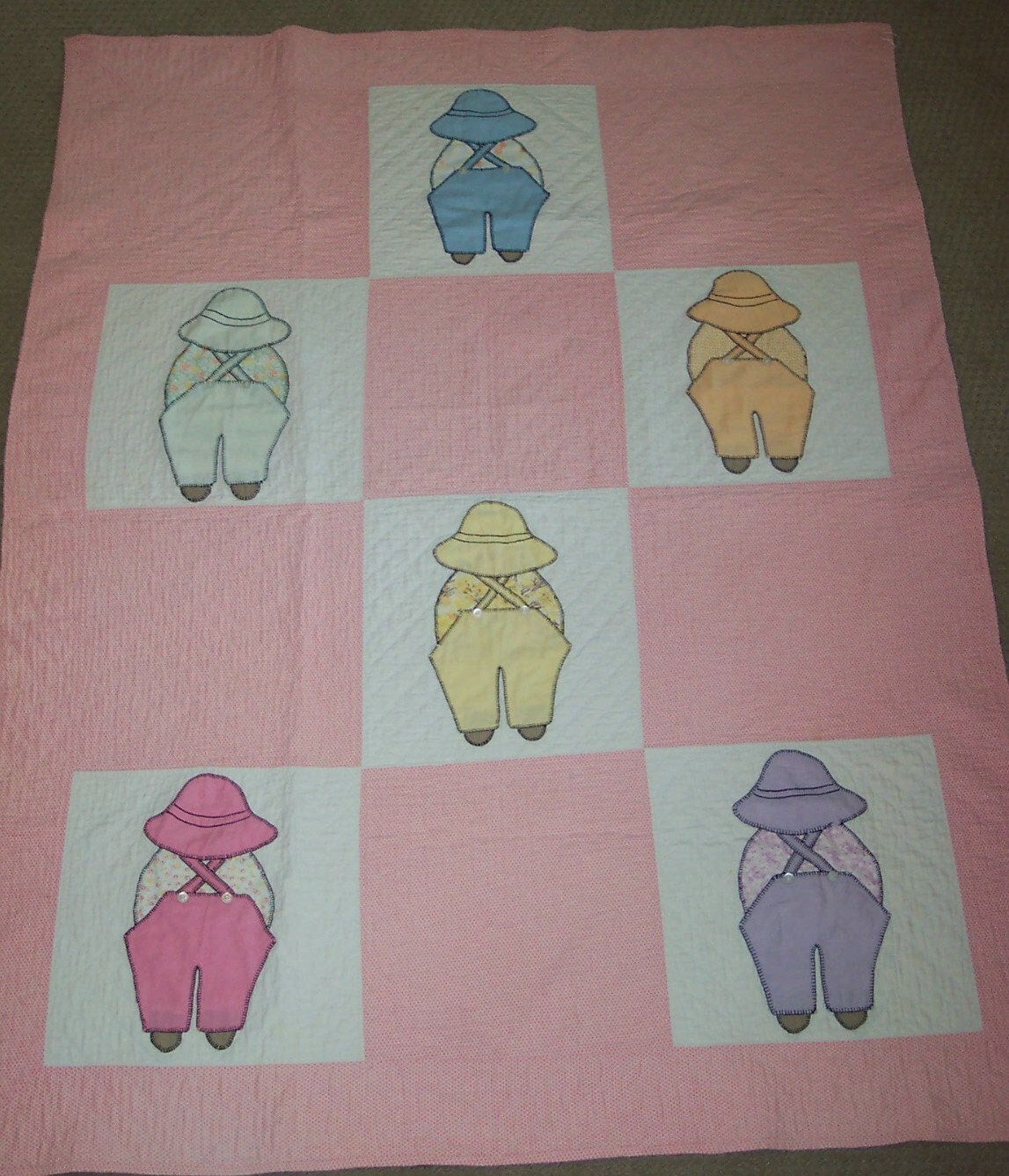 Vintage Overall Bill Quilt by LuRuUniques on Etsy