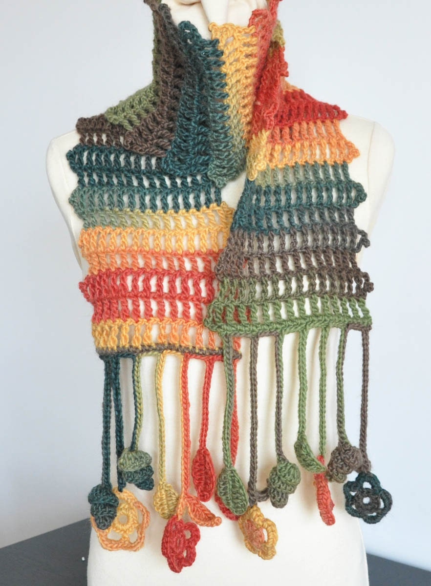 FLORAL RAINBOW - Corchet Multicolor Scarf
