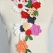DAISY - Crochet Multicolor Flowers Spring Scarf/Lariat