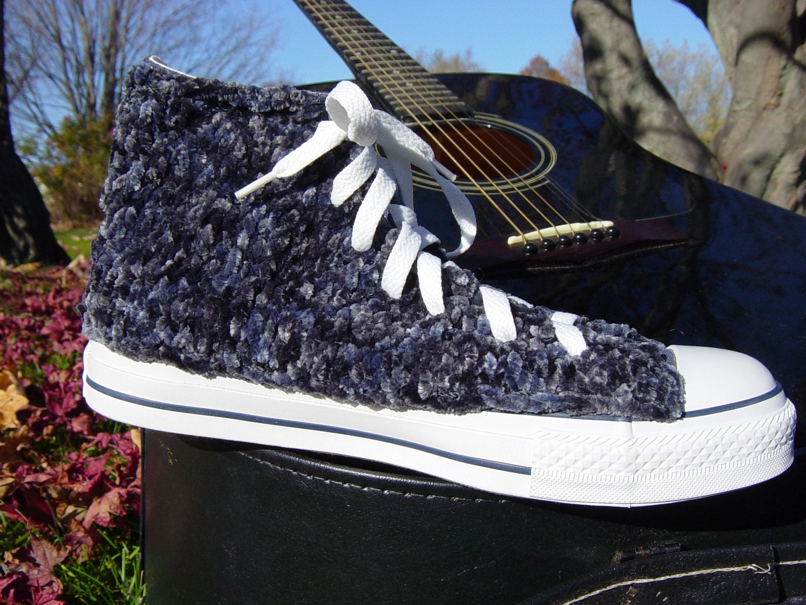 Blue Suede Shoes Knit Chucks