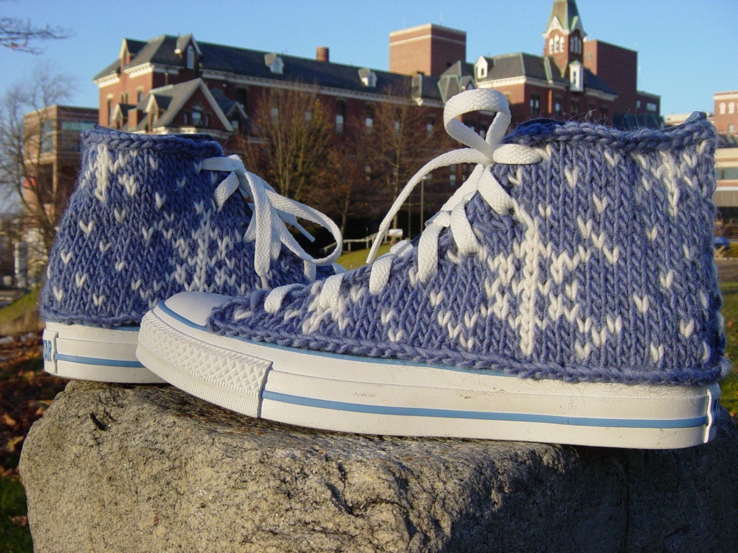Snowflake Knit Chucks, women's size 7 only