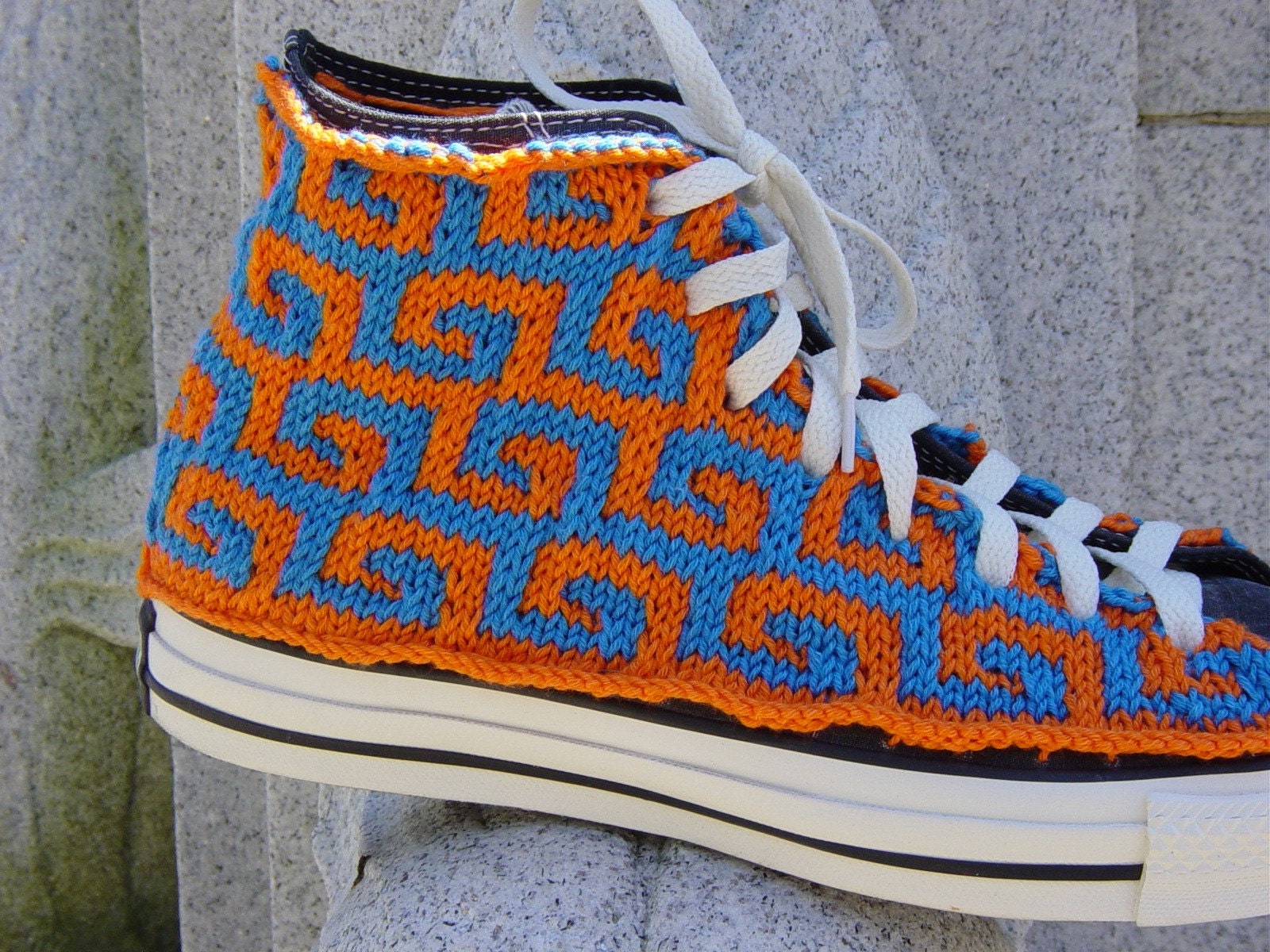 Sam's Greek Key Knit Chucks