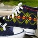 Fair Isle Knit Chucks, women's size 7 only