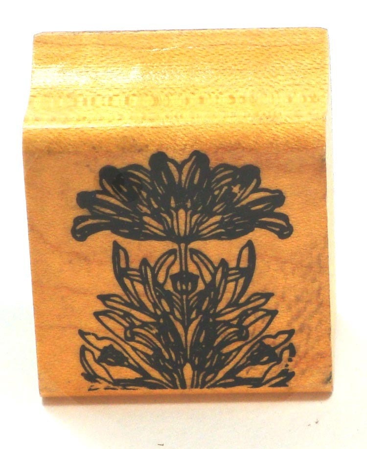 Dahlia Rubber Stamp