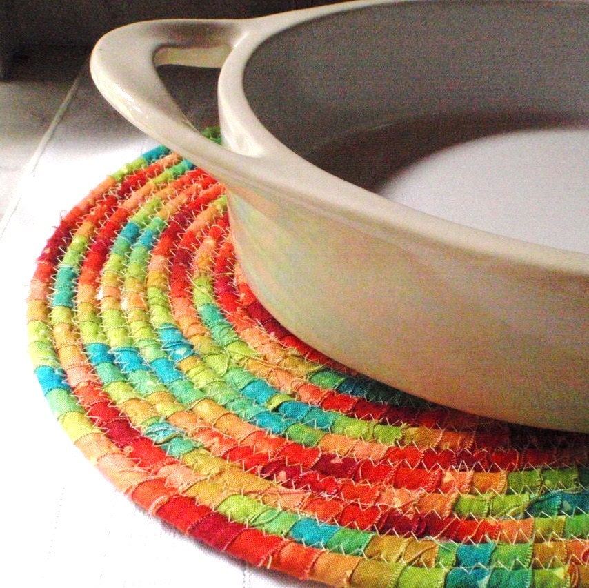 Caravan Coiled Mat, Trivet, Hot Pad - LARGE OVAL
