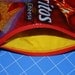 Recycled DOritos Nacho Cheese wrapper UPCYCLED into Zippered POUCH // Cosmetics // Itouch //