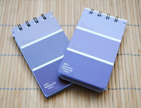 Shades of Purple - Paint Chip Notepads