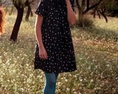 Black babydoll dress (lines and dots)