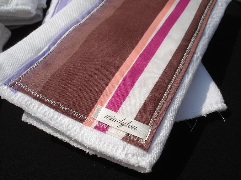 Sassy Stripes Burp Cloths Set of 2