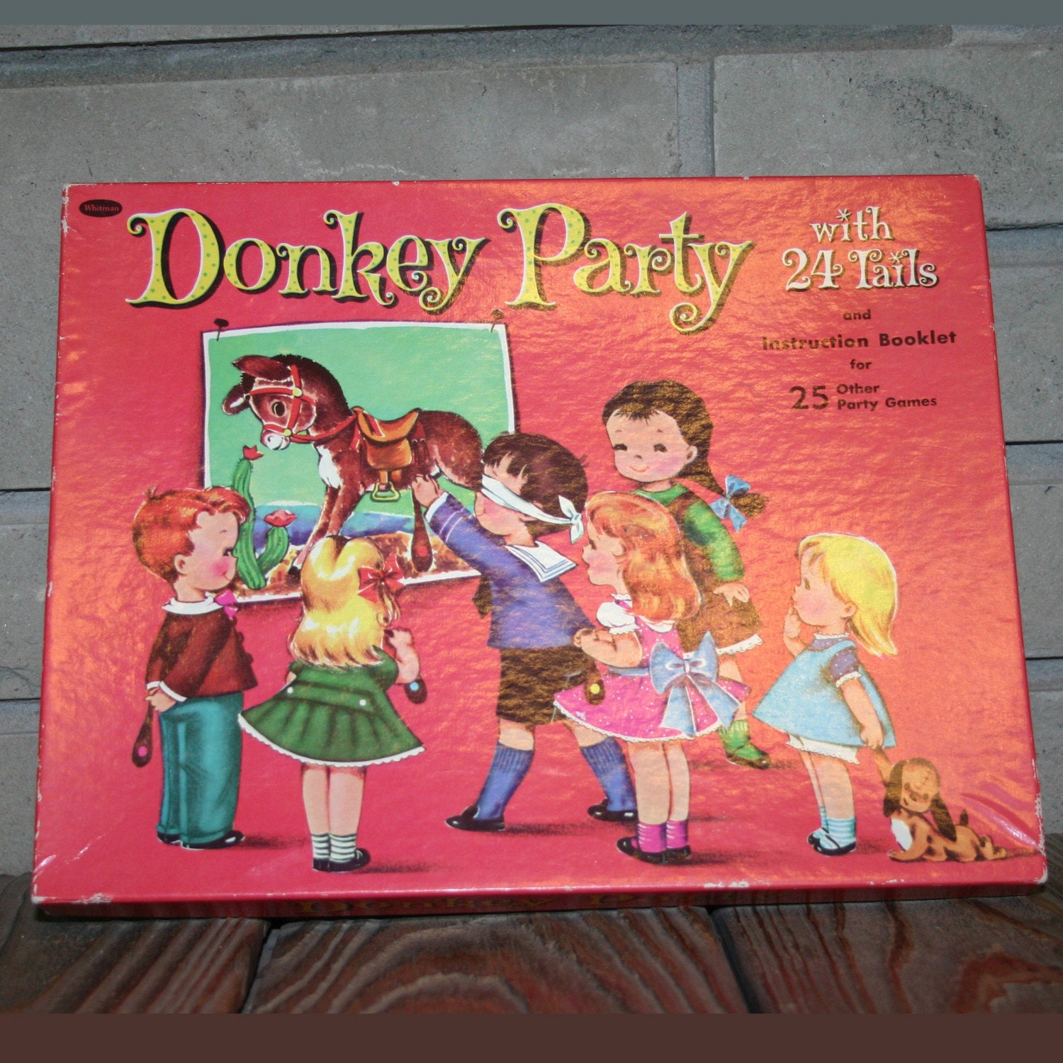Vintage Pin the Tail on the Donkey Game, Donkey Party, 1953,