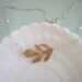 Matte Gold Leaf and Sterling Silver Necklace - Mixed Metals, Best Friend, Sister, Mother, Bride
