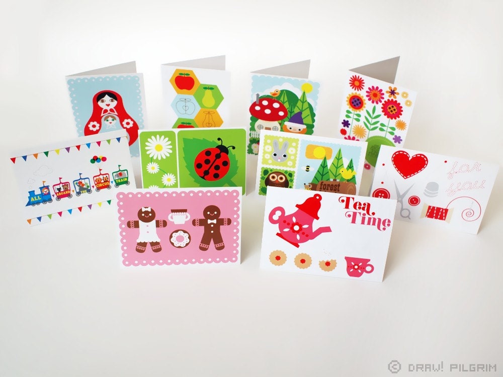 Friendly Floral All-Occasions Mini Cards, 5-pack