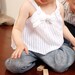 Linen white striped blouse
