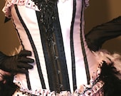 COTTON CANDY- Circus Burlesque Corset Costume, pink black