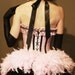 COTTON CANDY Circus Showgirl Burlesque Dress Corset Costume Pink Black for Halloween