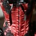 GYPSY - Steampunk Red Black Burlesque Costume Corset, saloon girl Prom Wedding dress