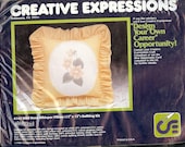 Wild Rose Whisper Pillow Quilting Kit from Creative Expressions, 12 Inches Square with Lace Trim