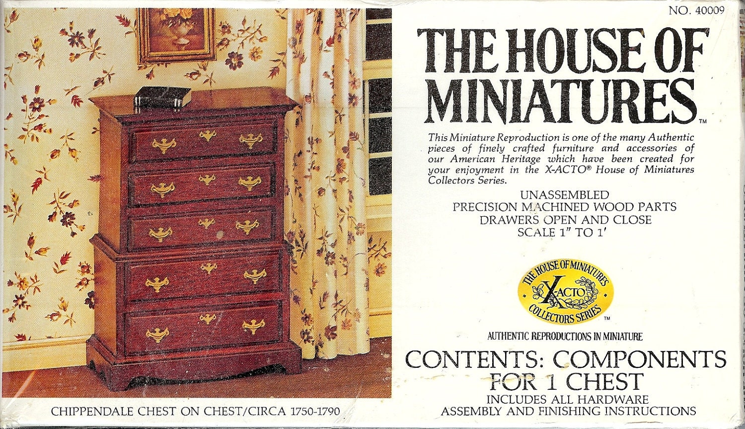 The House of Miniatures Chippendale Chest on Chest Circa 1750-1790