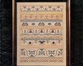 Vintage Sampler Cross Stitch Pattern, Selected Stitcheries by Sandra Sullivan. 1980
