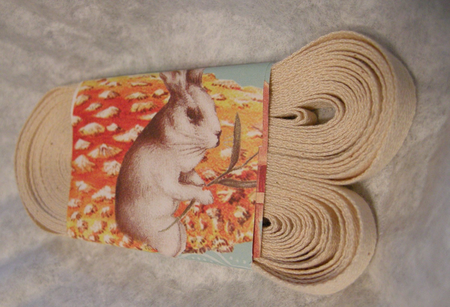 Natural Cotton twill tape -3/8 inch- 10 yards