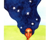 Starry, Starry Night Artwork Print 9 x 7 inches