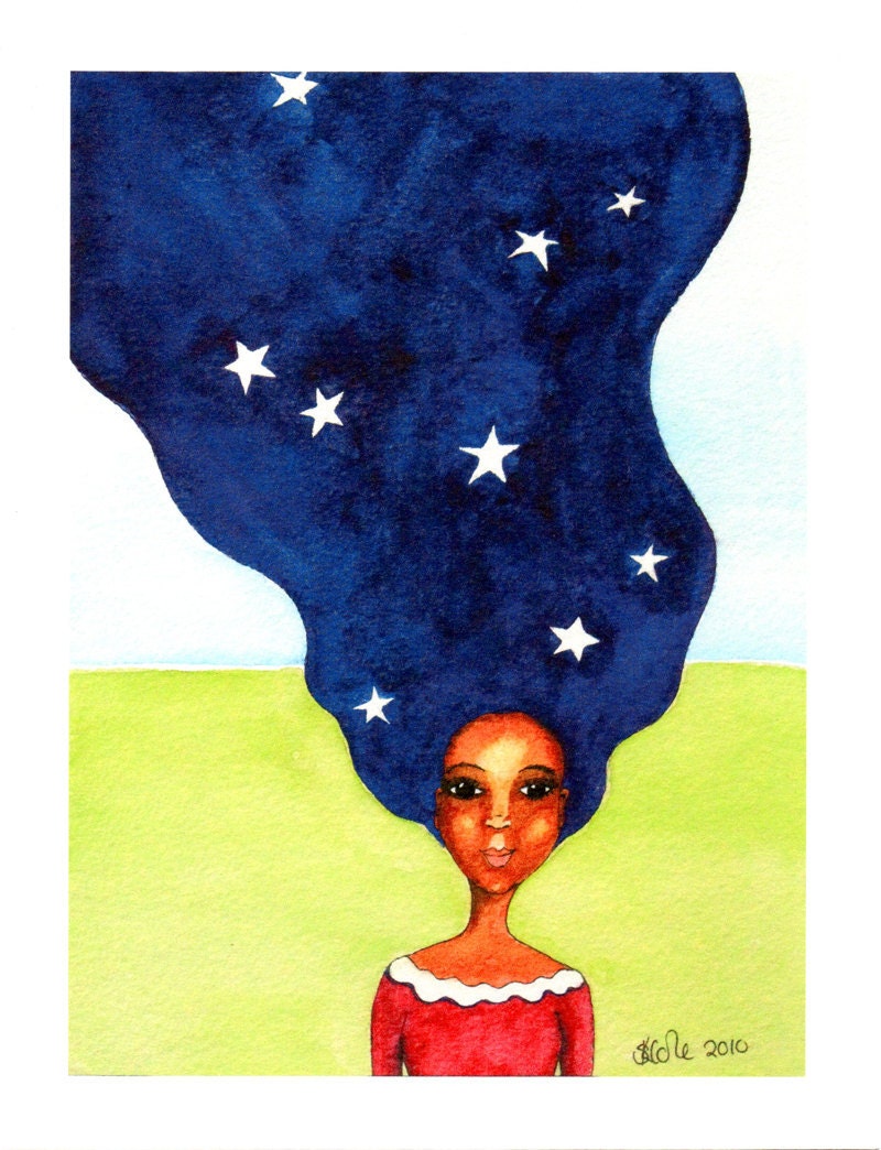 Starry, Starry Night Artwork Print 9 x 7 inches