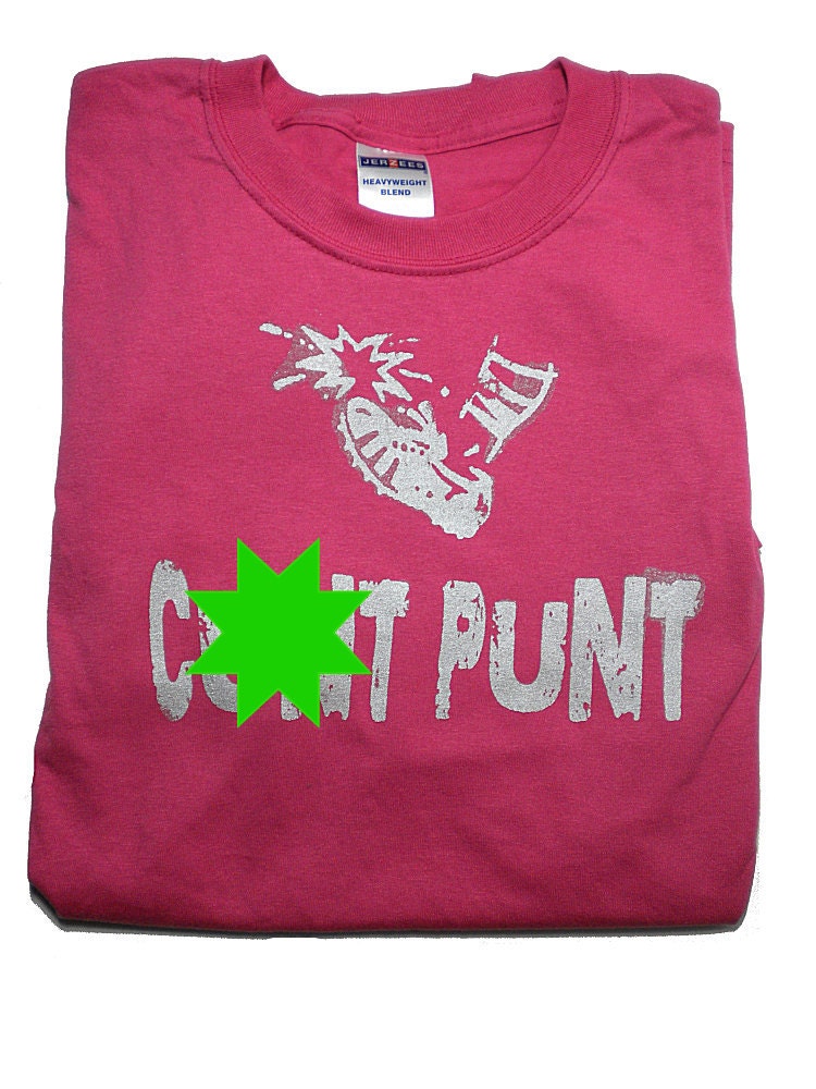 C--t Punt Pink Screen Printed Shirt - Large