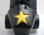 Leather Skate Toe Guards with Yellow Stars