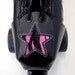 Leather Skate Toe Guards with Pink Zebra Print Star