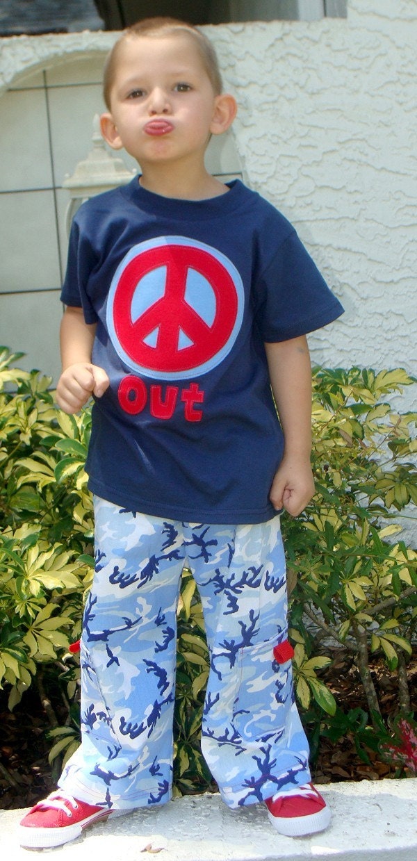 Peace Out Boys Custom Shirt