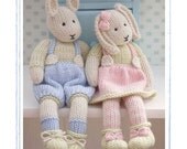 LILY & SAMUEL...Spring Baby Bunnies / 2 Pattern Deal/ Pdf Toy Knitting Patterns/ DIGITAL Instant  Downloads