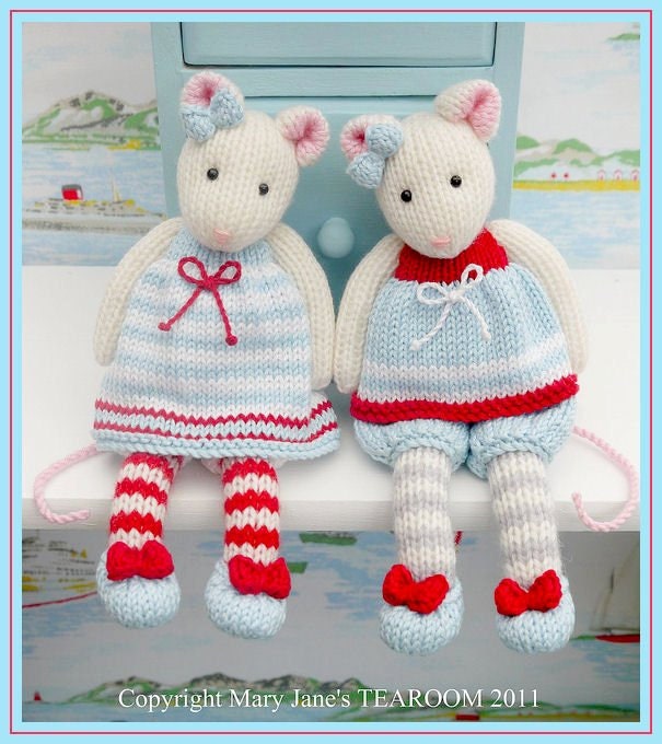 MJT Mice 2 Pattern Deal/ 'Tearoom Mice' & 'Cornish Mice' Pdf Patterns plus FREE 'Mimi Mouse' project/ DIGITAL Instant Download