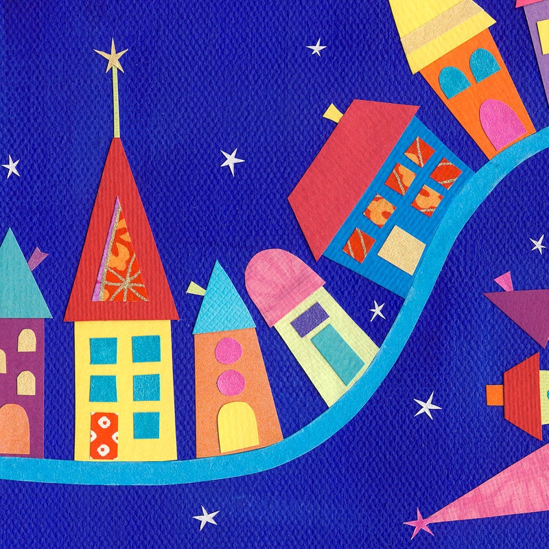 Art Print - Twisty-Twirly Town - 10 x 8
