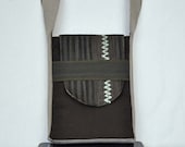 50% OFF and Free Shipping Eco iPad/iPad2/Tablet/Netbook Padded Bag with Shoulder Strap in Brown and Beige with Turquoise Squiggle