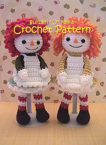 Pattern cochet amigurumi Doll ragdoll PDF guide