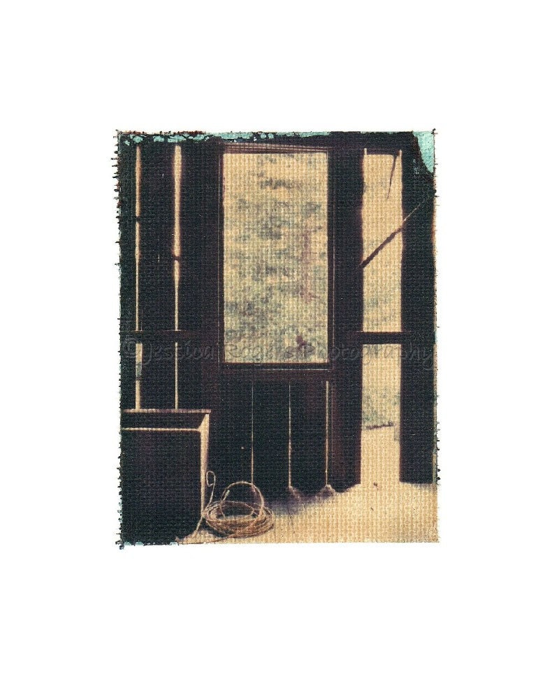 Lower Barn Window, Polaroid Transfer Reprint, 5x7