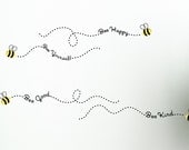 The Bee Philosophies Vinyl Wall Decal Set - Baby Nursery Children - Boy Girl