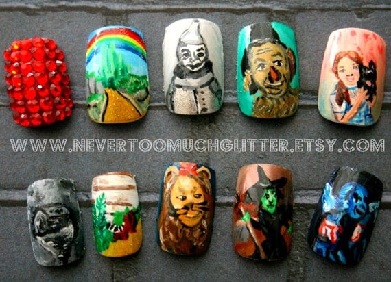 Japanese Nail Art- Wizard of Oz (Custom) Press On Nails