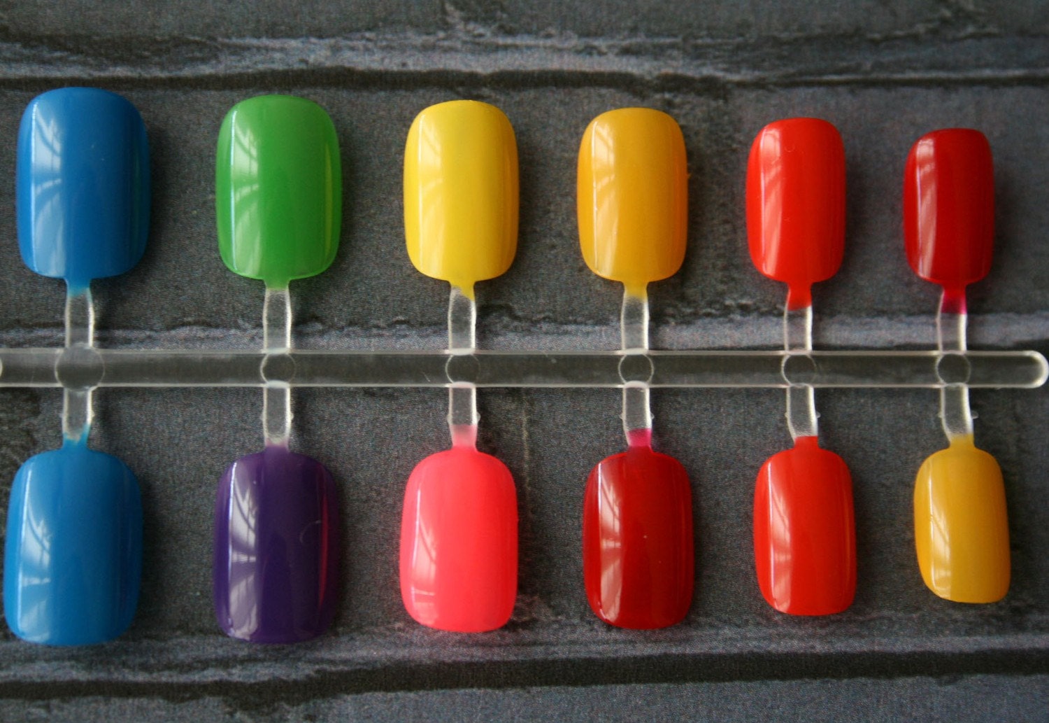 Japanese Nail Art- Rainbow Skittles Press On Nails