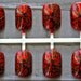 Japanese Nail Art- Red Gothic Baroque Press On Fake Nails