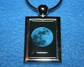 Blue Moon Keychain Rectangle